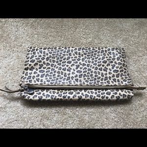 Leopard print clutch